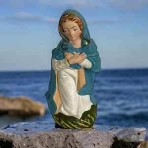 Vintage Christmas Composition Japan Creche Nativity Virgin Mary Replacement